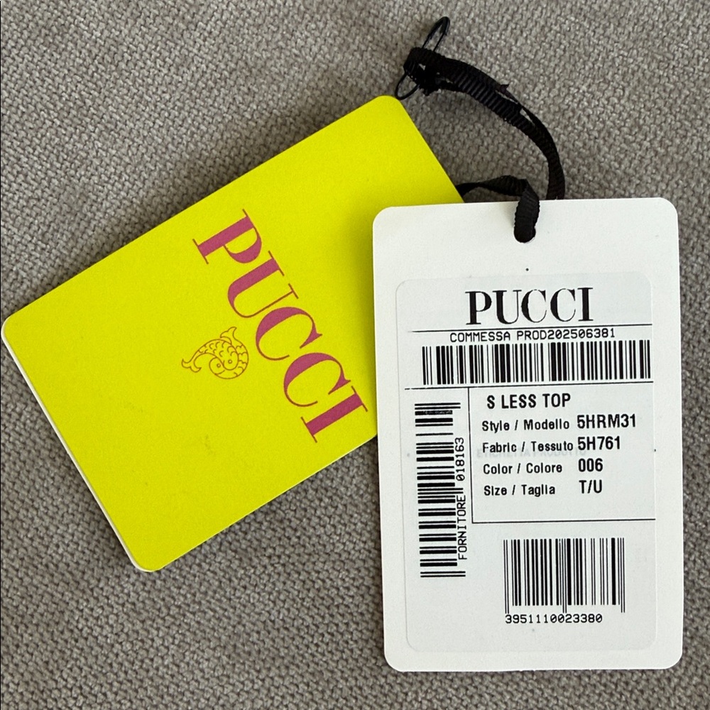 NWT ⭐️ PUCCI Marmo Print Silk Chain Halter Top One Size - Picture 11 of 11
